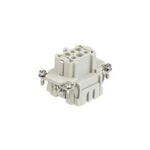 Harting 09 33 006 2716 Tilslutningsindsats Han® E 6 + PE Clipstrækfjeder 10 stk
