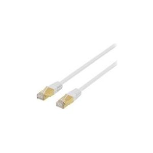 DELTACO STP-75 - Patchkabel - RJ-45 (Stecker) auf RJ-45 (Stecker) - 5 m - SFTP - CAT 7 - halogenfrei - weiß