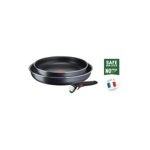 Tefal Ingenio L1589132, Bratenset, Schwarz, Aluminium, Titanium, Schwarz, Thermo-Spot