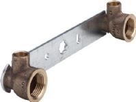 Viega Gemini montageblok 15 mm x 12 x 150 mm rødgods