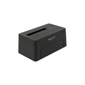 DeLOCK 63958, HDD, SSD, Serial ATA III, 2.5,3.5 Zoll, USB 3.2 Gen 2 (3.1 Gen 2) Type-C, 6 Gbit/s, Schwarz