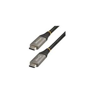 StarTech.com 50cm USB-C Kabel 10Gbit/s - USB-IF zertifiziertes USB-C Kabel - USB 3.1/3.2 Gen 2 Typ-C Kabel - 100W (5A) Power Delivery, DP Alt Mode - USB-C Kabel - Laden&Synchronisieren, 0,5 m, USB C, USB C, USB 3.2 Gen 2 (3.1 Gen 2), 10000 Mbit/s, Grau, Schwarz