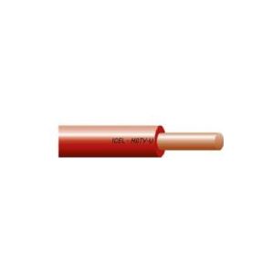 Installationskabel, PVC 1x2,5 mm² PVL rot 450/750V Ring, Kabeldurchmesser 3,9 mm - (100 Meter)