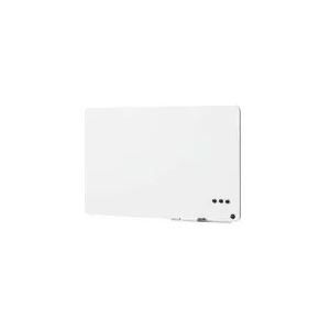 Whiteboard rammeløs 57x45 cm hvid - inkl. 30 cm pennebakke, 1 marker og 3 magneter
