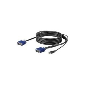 StarTech.com 3 m KVM Kabel für Rackmount Konsolen, 3 m, USB, USB, VGA, Schwarz, VGA
