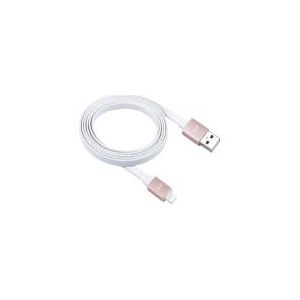 JustMobile DC-268RG, 1,2 m, Lightning, USB A, Pink, Weiß, Gerade, Gerade