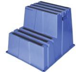 TWINCO TWIN 6700 - Sicherheitstreppe - 2 Stufen - Arbeitshöhe: 0,5 m - Polyethylen hoher Dichte - blau