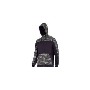 Lahti Pro Grün-schwarzes moro Kapuzensweatshirt mit Reißverschluss, xl, ce,lahti