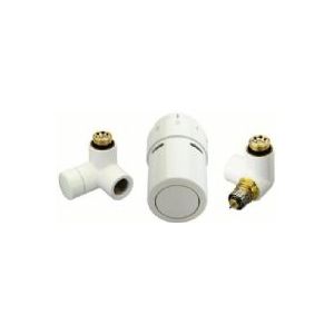 DANFOSS Ventilsatz Typ RTX inkl. Rücklaufthermostat zur Erfassung der Wassertemperatur. Rechtsmontage des Regelventils/RTX Rücklaufthermostats.