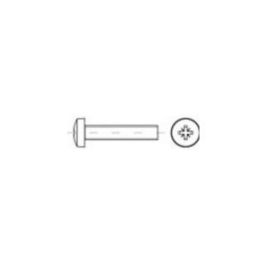TOOLCRAFT TO-5375631 Schlitzschrauben M5 20 mm Philips ISO 7045 Edelstahl A4 500 Stück