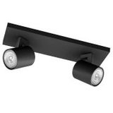 Philips Aufbauspot, Strahler Oberflächenbeleuchtung, GU10, 2 Glühbirne(n), LED, 220-240 V, Schwarz