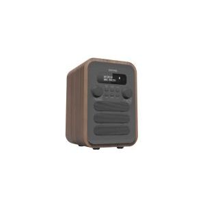 Denver DAB-48GREY, Persönlich, Digital, DAB+, FM, 2,5 W, 3,5 mm, Grau, Holz