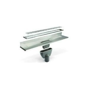 Unidrain-Verteiler 700 mm - Typ 1004. 10 mm Rahmen. Säulenrost und 75 mm vertikales Auslassgehäuse