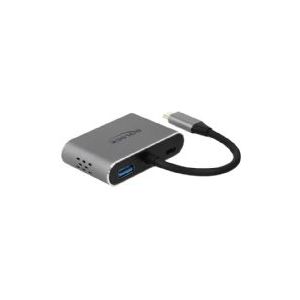 DeLOCK 64074, USB 3.2 Gen 1 (3.1 Gen 1) Type-C, 87 W, Grau, HDMI, USB 3.2 Gen 1 (3.1 Gen 1) Type-A, USB 3.2 Gen 1 (3.1 Gen 1) Type-C, VGA, Metall, China