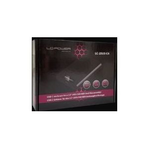 LC-Power 2,5'' SATA HDD-Gehäuse USB 3.2 Black LC-25U3-C4, USB-C, Bis zu 5 GB/s