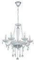 EGLO Basilano 1, Flexible Halterung, Chrom, Transparent, Transparent, Glas, Stahl, Glas, Indoor