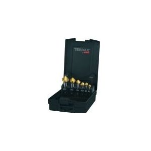 RUKO A102152TRO Kegelfräser-Satz 6-teilig 6,3 mm, 8,3 mm, 10,4 mm, 12,4 mm, 16,5 mm, 20,5 mm HSS TiN 1 Satz