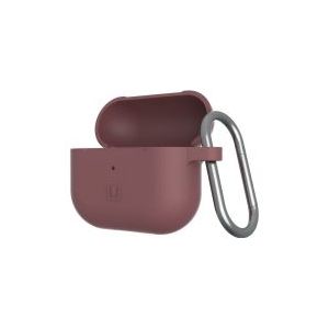 [U] Schutzhülle für Airpods (3. Generation, 2021) - Dot Aubergine - Kabellose Ohrhörerhülle - Silikon - aubergine - für Apple AirPods (3. Generation)