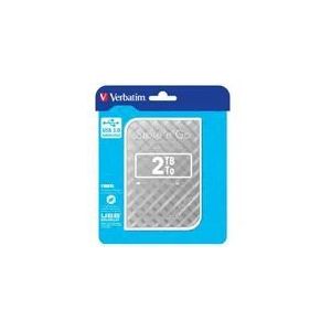 Verbatim Portables Festplattenlaufwerk Store ''n'' Go USB 3.0, 2 TB, Silber, 2000 GB, 3.2 Gen 1 (3.1 Gen 1), 5400 RPM, Silber