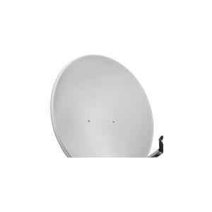 Goobay 80 cm Alu-Satellitenschüssel, Hellgrau, 10,7 - 12,75 GHz, 38,8 dBi, Offset, Grau, Aluminium, 800 mm