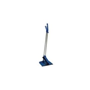Besen mit Kehrschale, langer Stiel, blau