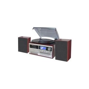 Roadstar HIF-8892EBT, Kirsche, Silber, Holz, 1 Deck(s), 1 Disks, 8 W, 64 W, FM