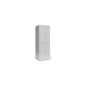 Kleiderschrank 2x300 mm Dachschräge 2 Fächer in der Höhe Anthrazit Tür Griff für Vorhängeschloss