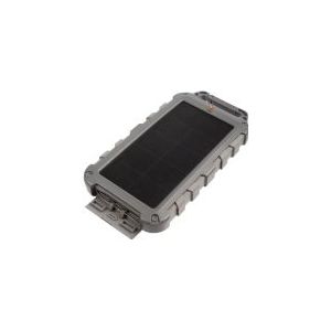 Xtorm 20W Fuel Series Solar Charger 10.000 inkl. 20W USB-C PD & 2x USB 3.0, 1,2W Solarmodul, Taschenlampe, spritzwassergeschützt, Grau/Dunkelgrau, 10000 mAh, Lithium Polymer (LiPo), Quick Charge 3.0, Grau