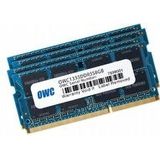 OWC 4x 8GB, 1333MHz, DDR3, PC10600, 32 GB, 4 x 8 GB, DDR3, 1333 MHz, 204-pin SO-DIMM, Blau
