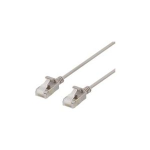 DELTACO - Patchkabel - RJ-45 (han) til RJ-45 (han) - 30 cm - U/FTP - CAT 6a - halogenfri, formet, knastfri - grå