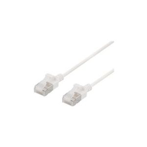 DELTACO - Patchkabel - RJ-45 (Stecker) auf RJ-45 (Stecker) - 3 m - U/FTP - CAT 6a - halogenfrei, vergossen, knotenfrei - weiß