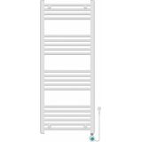 Handdoekradiator Elektrisch met Digitale Thermostaat - Radiator Badkamer - 1200 × 500 mm - Mat wit - 500 Watt