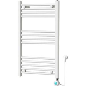 Handdoekradiator Elektrisch met Digitale Thermostaat - Radiator Badkamer - 800 × 500 mm - Mat wit - 300 Watt