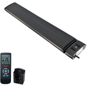 2ekans | Wifi infrarood terrasverwarmer black heater  1800 - 2400Watt - 1800 Watt