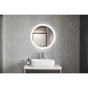 Bella Mirror - Spiegel met verlichting – Badkamerspiegel Rond – Antivocht – Anticondens – Ledverlichting - 60 cm - Frameloos