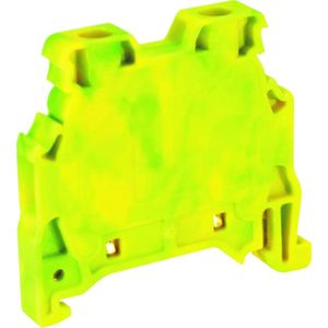 ONKA 6mm2 PE Schroefrailklemmenblok DIN-railklem 2-draads grijs, 1010541