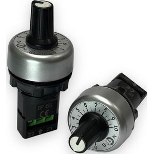 Potentiometer 10 kΩ / 5 kΩ enkeldraads IP64, diameter 22 mm