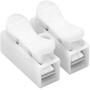 Kroonsteentjes - Schroefloze Kroonluchterklem - Wit - 2-polig 0,75 mm2 - 2,5 mm2