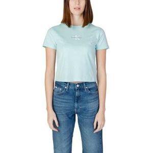 Calvin Klein Jeans T-Shirt Woman Color Azzurro Size XS