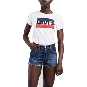 Levi`s T-Shirt Woman Color White Size XS