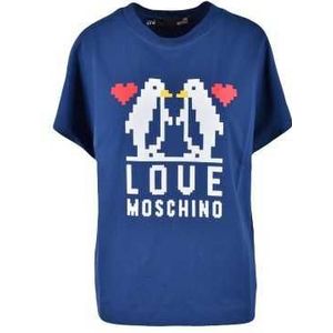 Love Moschino T-Shirt Woman Color Blue Size 46