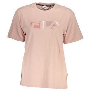 FILA WOMEN'S SHORT SLEEVE T-SHIRT PINK Color Pink Size XL