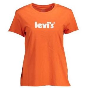 LEVI'S WOMEN'S SHORT SLEEVE T-SHIRT ORANGE Color Orange Size L