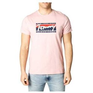 Tommy Hilfiger Jeans T-Shirt Man Color Pink Size XS