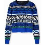 Desigual Sweater Woman Color Blue Size XL