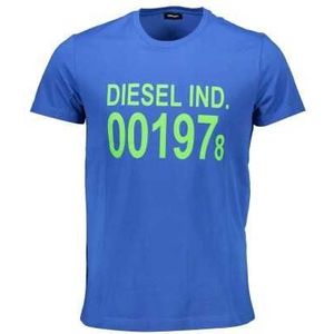 DIESEL MEN'S SHORT SLEEVE T-SHIRT BLUE Color Blue Size L