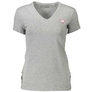 GUESS JEANS WOMEN'S SHORT SLEEVE T-SHIRT GRAY Color Gray Size XL