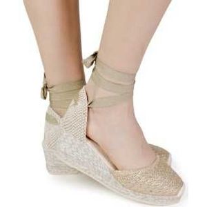 Espadrilles Sandals Woman Color Oro Size 40