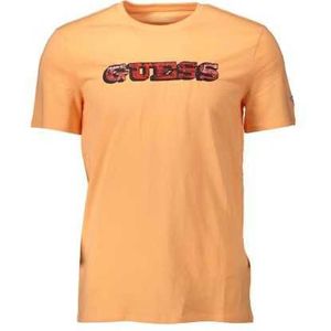 GUESS JEANS MAN SHORT SLEEVE T-SHIRT ORANGE Color Orange Size 2XL