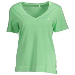 GANT WOMEN'S SHORT SLEEVE GREEN T-SHIRT Color Green Size XS
